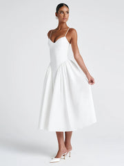 Temperament Low-Neck Elegant Dress Women Large Hem Halter Backless Skinny Summer New Trend Banquet Vacation Vestidos voguable