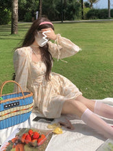 Voguable Spring Elegant Y2K Midi Dress Women Casual Lace One Piece Dress Korean Sweet Vintage Floral Dress Party Long Sleeve voguable