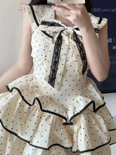 Elegant Bow Women Dress Summer Preppy Style Sweet Print Dot Ladies Mini Dress Party Night Vestidos New voguable