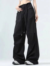 Women Cargo Pants High Waist Streetwear Pocket Wide Leg Pants Fashion Loose Drawstring All Match Female Jogging New voguable