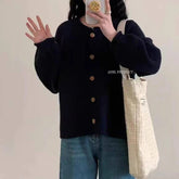 Button Up Cardigan Sweater for Women Cozy Knitted Long Sleeve Single Breasted Sweater Jacket Autumn Winter Casual Chic Outfit voguable