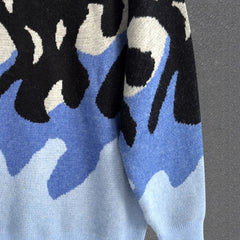 New Korean Trendy Men Sweaters Light Luxury Knitted Color Clashing O Neck Long Sleeve Pullover Casual High Street Knitwear M-3XL voguable