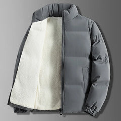 Winter Men Jacket Autumn Warm Fleece Fashion Thicke Cotton Padded Jackets Stand Collar Casual Coats Windproof Plus Size 6XL voguable