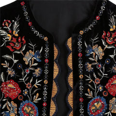 Vintage Waistcoat Women y2k Aesthetic Vest Flower Embroidery Sleeveless Cardigan Coat Tops 2000s Clothing Streetwear voguable