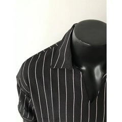 Men Slim Fit Striped Polo Collar T-Shirt Summer Casual Breathable Cotton Comfortable Fashion Tee Shirt Top Striped Mens Clothing voguable