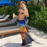 Sexy 3Pcs Bandeau Biquini Women Bikini Push Up Swimsuit Female Swimwear Floral Printed Swim Suit Halter Bathingsuit Beachwear voguable