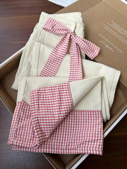 Plaid Patchwork Sweet Jeans Women Elegant Bow High Waist Denim Pant Fall Winter Loose Casual Female Fashion Wide Leg Trousers voguable