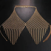 Voguable Hot Sale Full Rhinestones Tassel Women Bra Body Chain Good Quality Crystal Underwear Nightclub Jewelry voguable