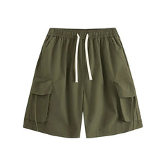 Summer Shorts Men Fashion Retro Pocket Shorts Mens Japanese Streetwear Hip-hop Loose Cargo Shorts Man Plus Size Shorts 4XL voguable