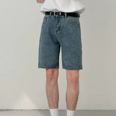 Voguable Summer Denim Shorts Men Fashion Retro Blue Denim Shorts Men Streetwear Korean Straight Jeans Men Vintage Jean Shorts M-2XL voguable