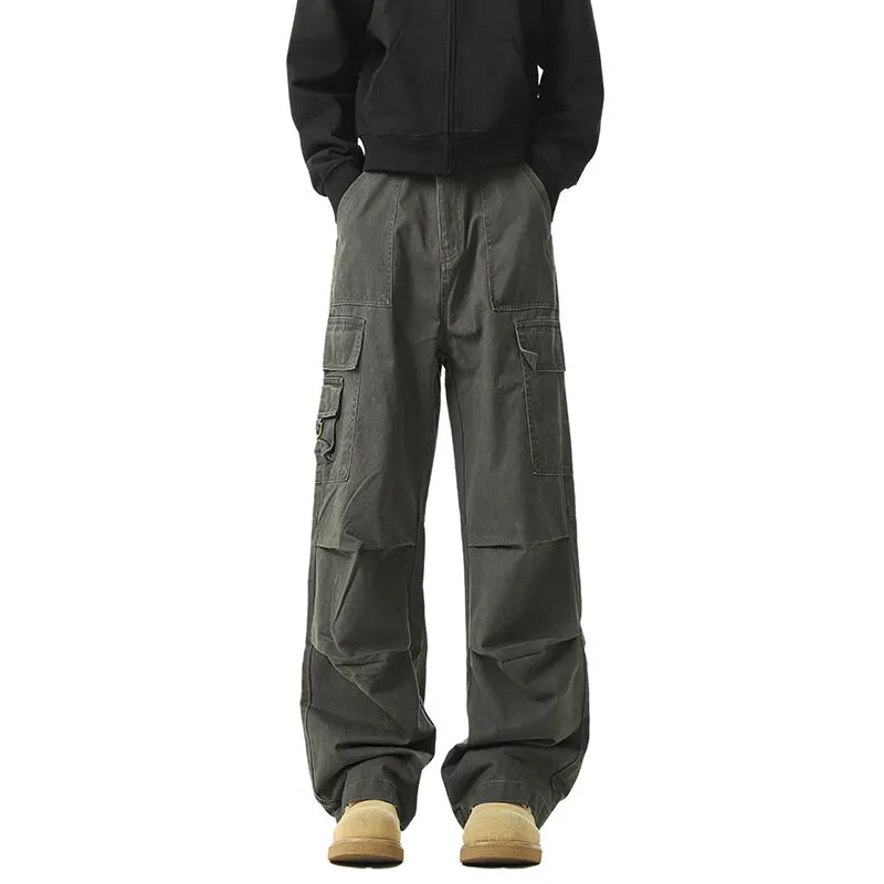 Men Cargo Pants Men Casual Multi-Pocket Cotton Overall Trousers Easy Wash outdoors Army Green Joggers Pants Male Dropshipping voguable