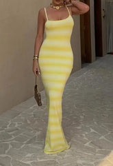 Voguable Summer New Women's Fashion Sexy Elegant Gradient Strap Dress Women's Wear voguable