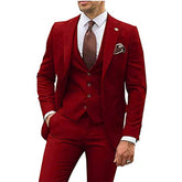 Voguable 3 Pieces Beige Suits For Men Slim Fit Groom Tuxedo Wedding Suits Best Man Groomsmen Formal Party Suit Male Trajes De Hombre voguable