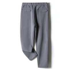 White Stretch Casual Ankle Pants Silhouette Men's Elegant Suit Pants Summer Korean Straight Loose Men's Smart Casual Trousers voguable