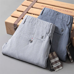 Plaid Casual Pants Men Korean Fashion Clothing Trousers For Men Straight Slim Fit Office Formal Suit Pants Spring Summer voguable