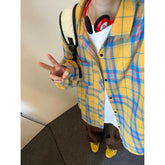 Spring Long Sleeved Shirt Men Oversized Retro Plaid Shirt Men Japanese Streetwear Loose Casual Shirt Mens Vintage Shirts M-3XL voguable