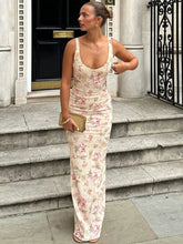 Mozision Backless Print Sexy Maxi Dress For Women Fashion Sleeveless High Waist Bodycon Club Party Sexy Slit Dress Elegant voguable