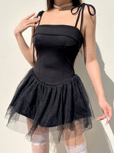 Pleated Mesh Patchwork Tulle Slim Dress mysite