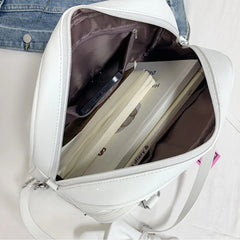 Y2k Aesthetic Fashion All Match Shoulder Handbags Vintage Transparent Simple Bow Ita Bags All Match Ins Transparent Underarm Bag voguable