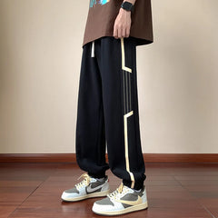 KPOP Fashion Style Harajuku Slim Fit Sweatpants Casual All Match Trousers Solid Printed Korean Style Straight Cylinder Leggings voguable