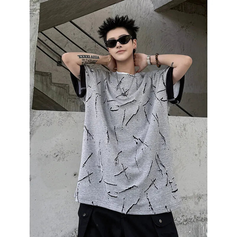 Mens Loose Fit T-Shirt man O Neck Comfortable Soft Breathable Unique Design Casual Streetwear Fashion New Style Tee Top Trending voguable