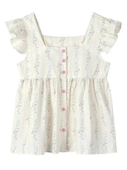 Floral Vintage Sweet Tanks Women Elegant Slim Flying Sleeve Casual Tanks Tops French Retro Square Collar Female Summer Tops voguable