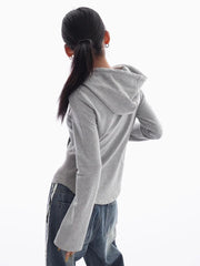 Women Retro Streetwear Hoodies Sexy Slim Long Sleeve American Letter Sweatshirts Vintage Casual Pockets Female Y2K Zipper Tops voguable