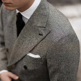 Voguable New Men's Suit 2Pieces Blazer Pants Bow Collar Double Breasted Buckle Work Wear Bussiness Wedding Size Color voguable