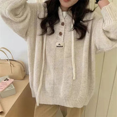 Women's Knitting Pullover Sweater Autumn/Winter Temperament Femme Bottoming Tops Fashion Thickening Loose Ladies Jumper voguable