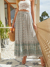 Voguable Dance Costume Print Floral Maxi Skirts Women Party A-Line High Waist Long Skirt Holiday Boho Faldas Mujer voguable