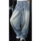 Mens Loose Fit Washed Wide Leg Jeans man baggy Floor Dragging Casual Streetwear Denim Pants Trending Fashion High Quality voguable