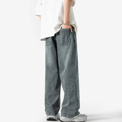 Summer Baggy Jeans Men Fashion Casual Straight Jeans Men Streetwear Hip-hop Loose Drawstring Vintage Jeans Mens Denim Trousers voguable