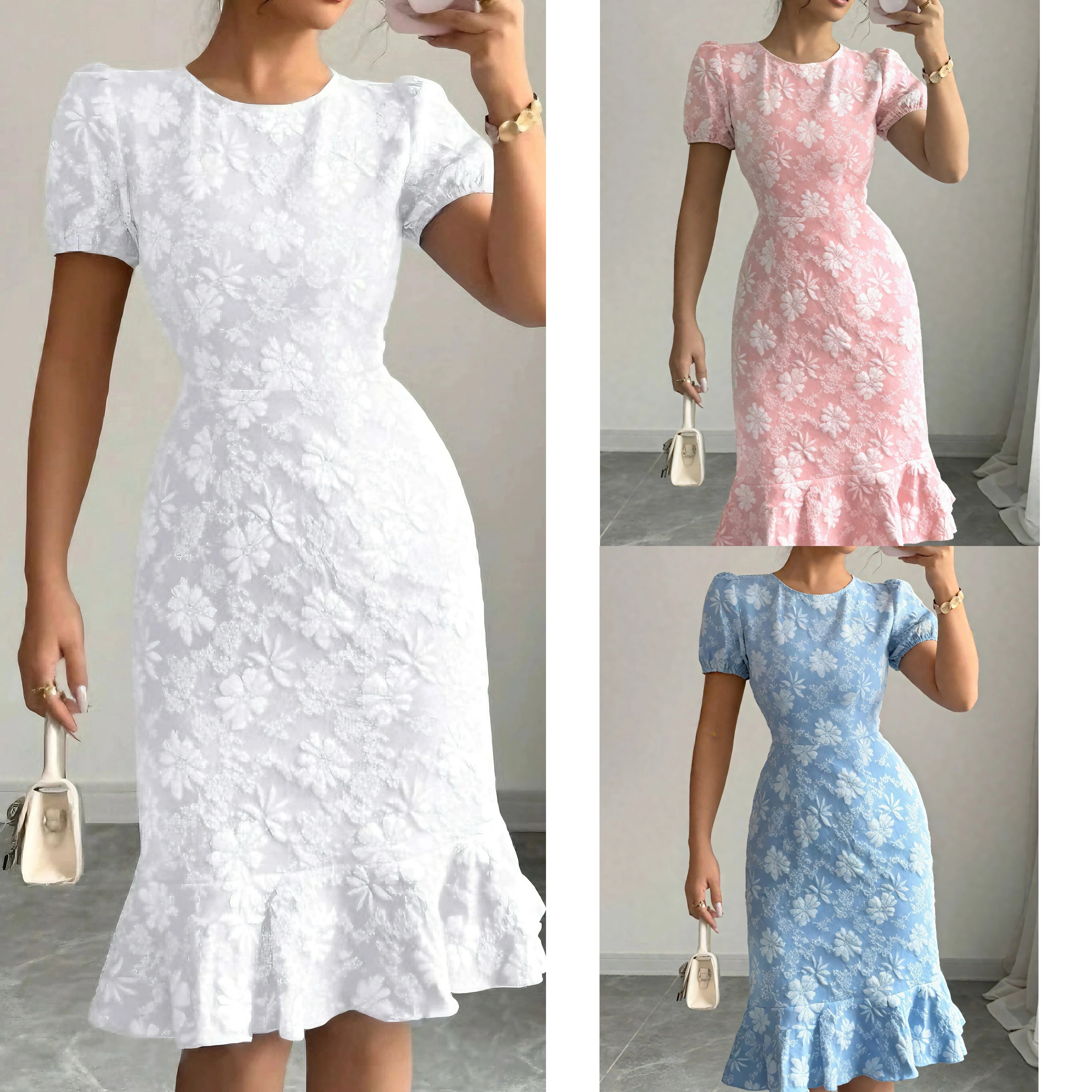 Voguable summer new slim hip fashion temperament commuter casual versatile dress voguable