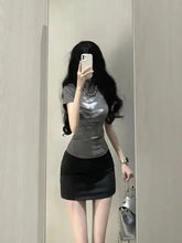 Voguable Summerl Design Letter Print T-Shirt Women New Casual Retro Slim Short Sleeve Blouse Even Party Clothing Sport Wear Y2k Crop Tops voguable