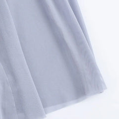 Sleeveless Party Fashion Long Dress Vestidos Solid Color Gray Blue O-neck Solid Color Fishtail Dress 2025 New Female Clothes voguable