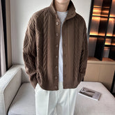 Voguable Winter Sweater Cardigan Men Warm Fashion Retro Knit Sweater Jacket Men Korean Loose Cardigan Sweater Men Jumper Clothes M-3XL voguable