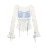 Voguable Chic Kawaii Clothing 2 Piece Skirts Sets Autumn Casuall Japanese Style Y2k Crop Tops Blouse + Mini Skirts Vintage Lolita Suits voguable