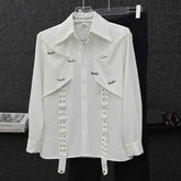 2025 Spring Autumn New High-end Niche Long Sleeve Shirt Men's Fashion Korean Style Fashion Handsome Loose Men's Shirt Aesthetic voguable