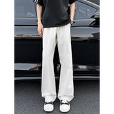 Voguable American Functional Micro-flare Men Spring and Autumn Loose Silhouette Floor Wide-leg Work Pants voguable