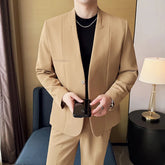 Voguable 2-piece (jacket+pants) Men's Suit Fashionable and High-quality Chinese Design Wedding Dress Business Dress Slim Fit Suit voguable