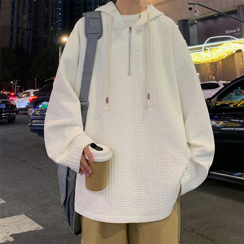 Solid Color Sweatshirt Men Harajuku Hoodies Autumn Spring Hiphop Casual Hoodie Cotton Sweatshirts Men Streetwear Clothes gotmes-shop