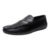 Voguable Handmade Comfortable Men Loafers Fashion Spring Autumn Casual Leather Shoes Slip-On Business Driving Flat Soft Walking Shoes voguable