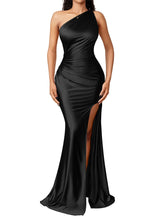 Voguable Women's Sleeveless Sloping Shoulders Gown Backless High Slit Sexy Mermaid Dress Evening Dress Elegant Ball Gown voguable