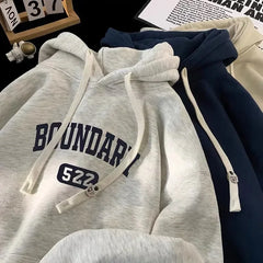 New Retro Casual High Street Hoodies For Men Autumn Letter Print Pullover Hooded Sweatshirts Oversized Y2K Hoody Clothing voguable