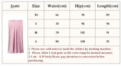2025 Pink Sweet Satin Long Skirt New Solid Color High Waist Elegant Slim Summer Women Skirt Fashion Party Female Clothing voguable