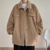 New American Fleece-lined Men Padded Jackets Luxury Harajuku Long Sleeve Streetwear Winter Trendy Chic Turn-down Collar Coats voguable