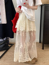 Voguable Summer Sweet Lace Lolita Skirts Womens Kawai Korean Fashion Skirt Girl Japan Elegant High Waist A-Line Y2k Skirt voguable