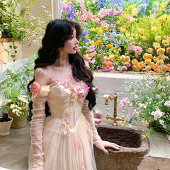 Light Luxury Dress for Women New Gentle Romantic Style Fairy Mesh voguable