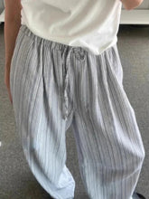 Voguable Korean Streetwear Trousers Fashion Drawstring Casual Wide Leg Pants Women 2000s Vintage Y2k Sport Striped Summer Oversize Loose voguable