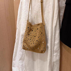 Women All Match Travel Shoulder Bags Hollow Out Casual Vintage Y2k Aesthetic Underarm Bag Streetwear Trendy Purses and Handbags voguable